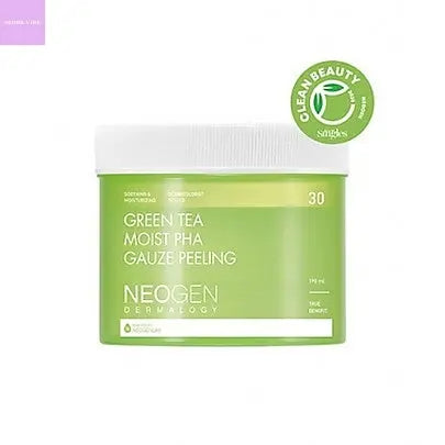 [Neogen]  Green Tea Moist PHA Gauze Peeling (30ea) Seoul Vibe