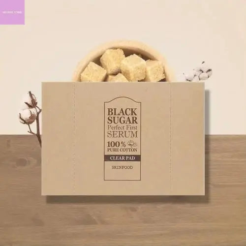 [Skinfood] BLACK SUGAR PERFECT FIRST SERUM 100% PURE COTTON seoul vibe